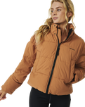 The Rip Curl Womens Anti-Series Tidal Jacket in Light Brown