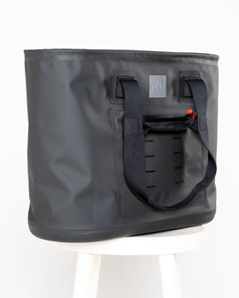 The Red Paddle Waterproof Tote in Obsidian Black