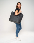 The Red Paddle Waterproof Tote in Obsidian Black