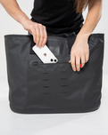 The Red Paddle Waterproof Tote in Obsidian Black