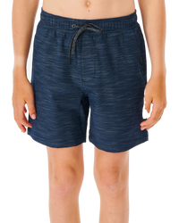 The Rip Curl Boys Boys Boardwalk Jackson Volley Shorts in Navy