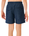 The Rip Curl Boys Boys Boardwalk Jackson Volley Shorts in Navy