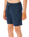 The Rip Curl Boys Boys Boardwalk Jackson Volley Shorts in Navy