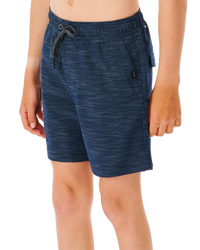 The Rip Curl Boys Boys Boardwalk Jackson Volley Shorts in Navy