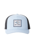 The Rip Curl Mens Custom Curve Trucker Cap in Dusty Blue