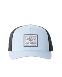 The Rip Curl Mens Custom Curve Trucker Cap in Dusty Blue