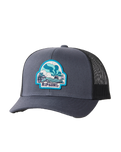 The Rip Curl Mens Custom Curve Trucker Cap in Washed Black