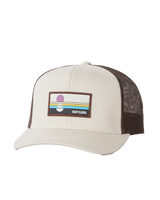 The Rip Curl Mens Custom Curve Trucker Cap in Vintage White