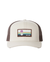 The Rip Curl Mens Custom Curve Trucker Cap in Vintage White