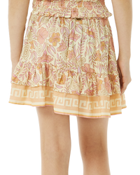 The Rip Curl Girls Girls Hidden Tropic Skirt in Lemon Ice