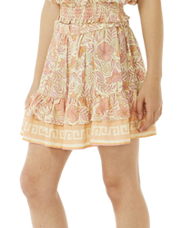 The Rip Curl Girls Girls Hidden Tropic Skirt in Lemon Ice