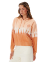 The Rip Curl Womens Tie Dye Hoodie in Peach