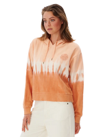 The Rip Curl Womens Tie Dye Hoodie in Peach