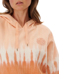 The Rip Curl Womens Tie Dye Hoodie in Peach