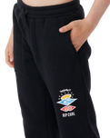 The Rip Curl Boys Icons Of Surf Joggers in Black | Available at Anns Cottage