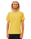 The Rip Curl Mens Surf Revival Repeater T-Shirt in Yellow Daze