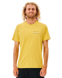 The Rip Curl Mens Surf Revival Repeater T-Shirt in Yellow Daze