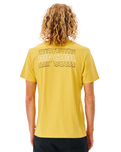 The Rip Curl Mens Surf Revival Repeater T-Shirt in Yellow Daze