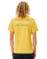 The Rip Curl Mens Surf Revival Repeater T-Shirt in Yellow Daze