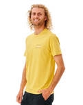 The Rip Curl Mens Surf Revival Repeater T-Shirt in Yellow Daze