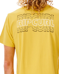 The Rip Curl Mens Surf Revival Repeater T-Shirt in Yellow Daze