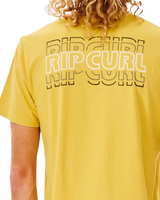 The Rip Curl Mens Surf Revival Repeater T-Shirt in Yellow Daze