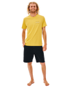 The Rip Curl Mens Surf Revival Repeater T-Shirt in Yellow Daze