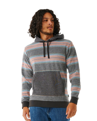 The Rip Curl Mens Surf Revival Line Up Hoodie in Washed Black