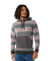 The Rip Curl Mens Surf Revival Line Up Hoodie in Washed Black