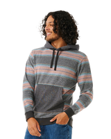 The Rip Curl Mens Surf Revival Line Up Hoodie in Washed Black