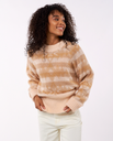 The Rip Curl Womens Zuma Aztec Jumper in Light Peach