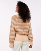 The Rip Curl Womens Zuma Aztec Jumper in Light Peach