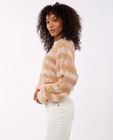 The Rip Curl Womens Zuma Aztec Jumper in Light Peach