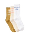 The Rip Curl Womens Icons Of Surf Socks (3 Pack) in Bronze