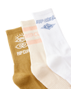 The Rip Curl Womens Icons Of Surf Socks (3 Pack) in Bronze