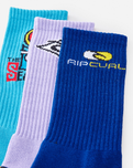 The Rip Curl Mens Retro Socks (3 Pack) in Multi