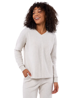 The Rip Curl Womens New Soft Rib Sweatshirt in Ecru Marle