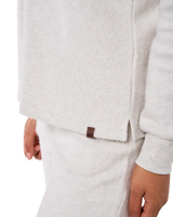 The Rip Curl Womens New Soft Rib Sweatshirt in Ecru Marle