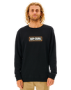 The Rip Curl Mens Surf Revival Fleece Sweatshirt in Black