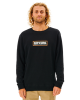 The Rip Curl Mens Surf Revival Fleece Sweatshirt in Black