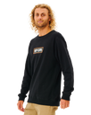 The Rip Curl Mens Surf Revival Fleece Sweatshirt in Black