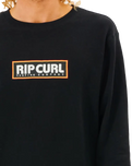 The Rip Curl Mens Surf Revival Fleece Sweatshirt in Black