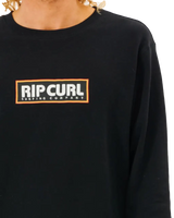 The Rip Curl Mens Surf Revival Fleece Sweatshirt in Black