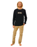 The Rip Curl Mens Surf Revival Fleece Sweatshirt in Black