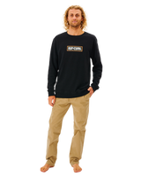 The Rip Curl Mens Surf Revival Fleece Sweatshirt in Black