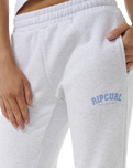 The Rip Curl Womens Varsity Joggers in Grey Marle & Mid Blue