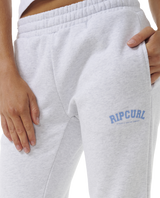 The Rip Curl Womens Varsity Joggers in Grey Marle & Mid Blue