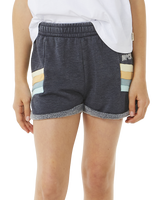 The Rip Curl Girls Girls Block Party Jogger Shorts in Navy