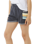 The Rip Curl Girls Girls Block Party Jogger Shorts in Navy