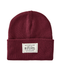 The Rip Curl Womens Premium Surf Tall Beanie in Dark Red